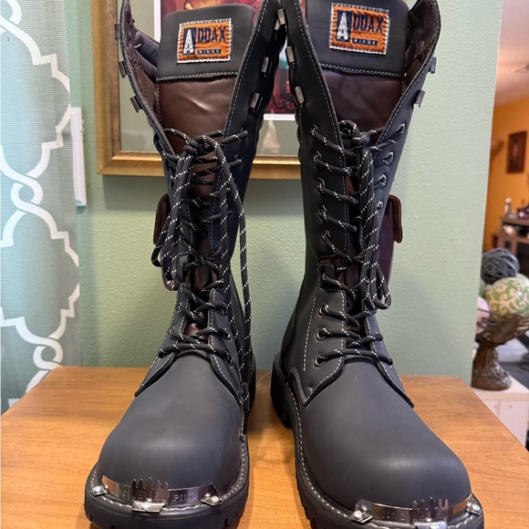 ADDAX Ridge Men’s Lace-Up Goth/Steampunk Boots - Size 45 - US 11 1/2- 12 - Picture 1 of 16